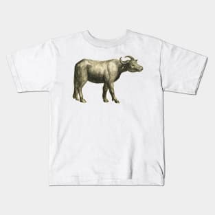 Vintage drawing Buffalo Kids T-Shirt